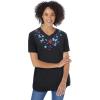 Woman Within Plus Size Cuffed Americana Print Tee(Black Butterfly Star)