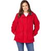 Woman Within Plus Size Fleece-Lined Taslon Jacket(Classic Red)