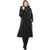 Woman Within Plus Size Long A-Line Raincoat(Black)
