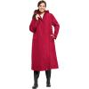 Woman Within Plus Size Long A-Line Raincoat(Classic Red)