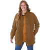 Woman Within Plus Size Quilted Easy Fleece Jacket(Toffee)