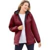 Woman Within Plus Size Storm Raincoat(Merlot)