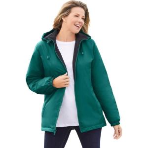 Woman Within Plus Size Storm Raincoat(Everglade)