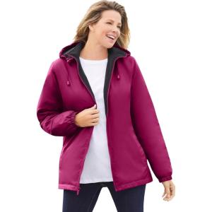 Woman Within Plus Size Storm Raincoat(Mulberry)