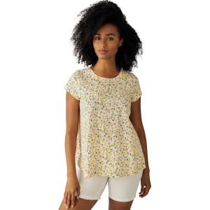 ellos Plus Size Trapeze Knit Tee(Orchid Pink Yellow Floral)