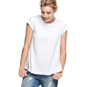 ellos Plus Size Trapeze Knit Tee(White)
