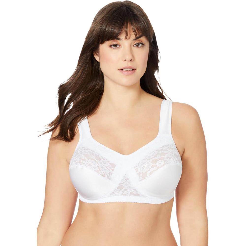 imageComfort Choice Womens Plus Size Easy Enhancer Wireless BraWhite