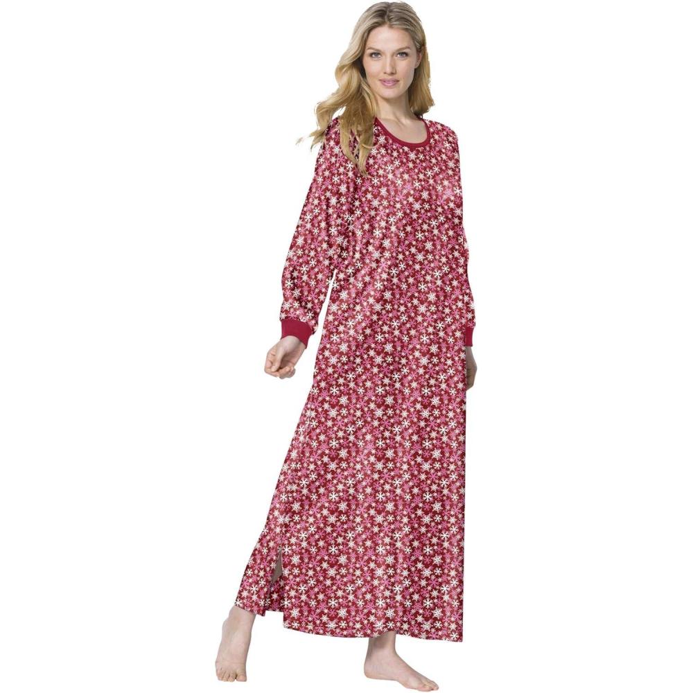 imageDreams ampamp Co Plus Size Cotton Flannel LoungerClassic Red Snowflake