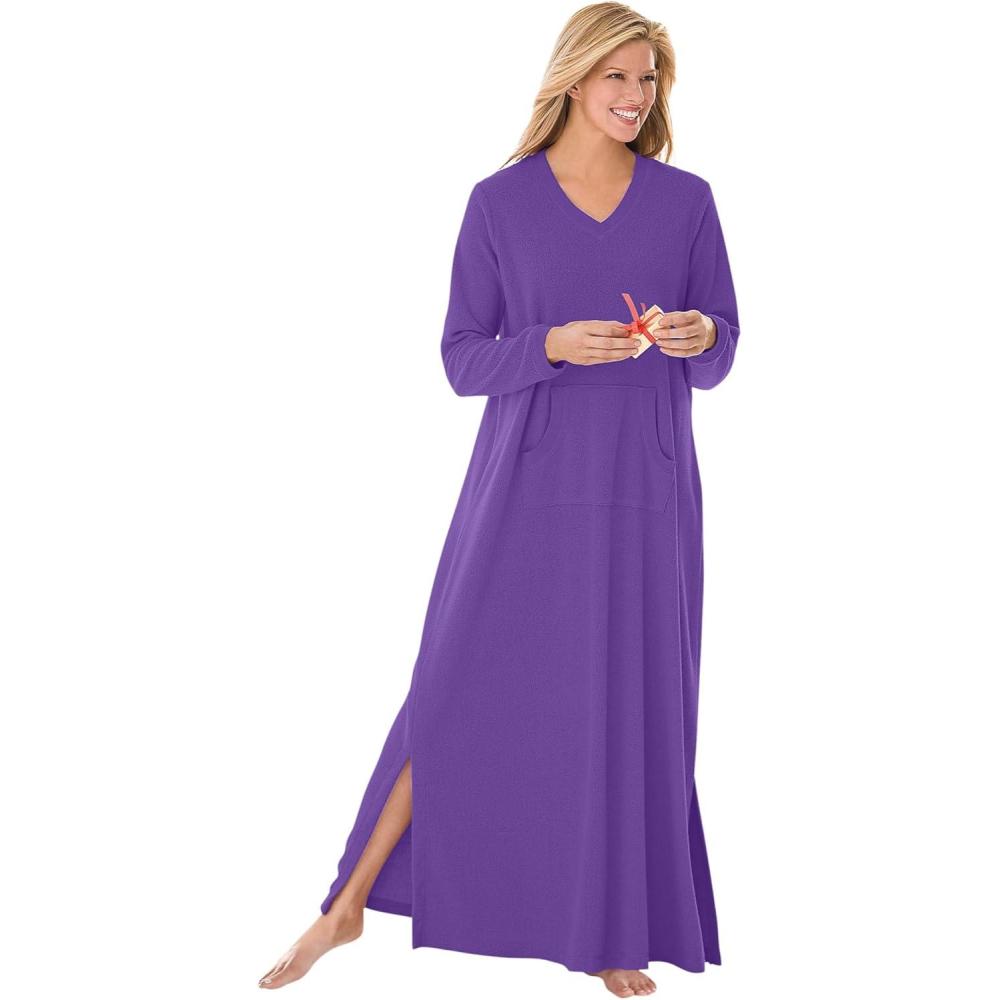 imageDreams ampamp Co Plus Size Long Sherpa LoungerPlum Burst