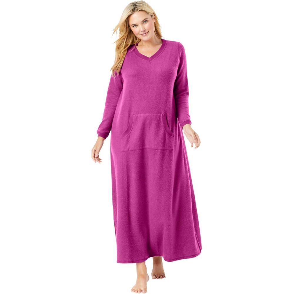 imageDreams ampamp Co Plus Size Long Sherpa LoungerRich Magenta
