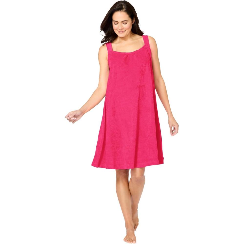 imageDreams ampamp Co Plus Size Sleeveless Terry LoungerPink Burst