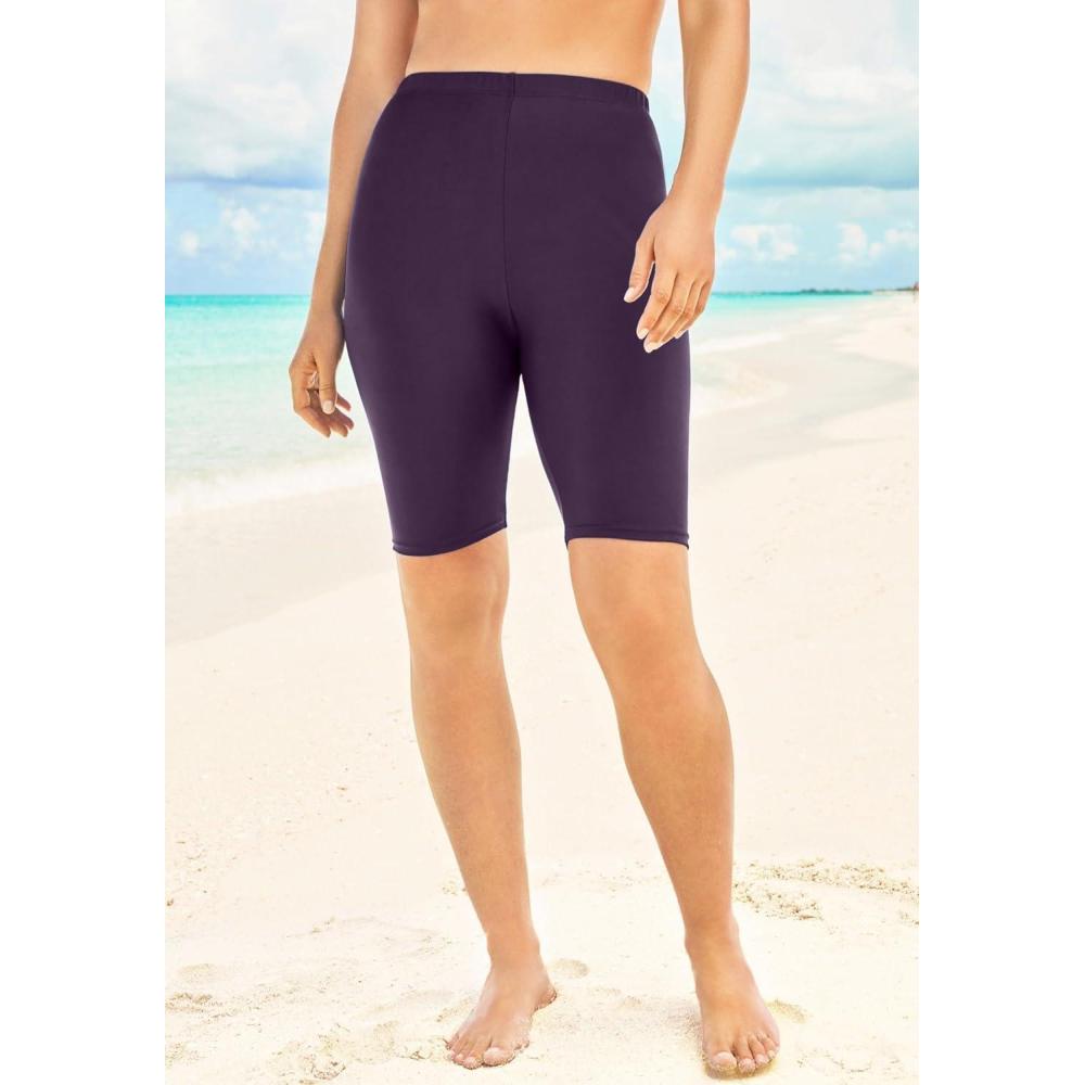 imageSwim 365 Womens Plus Size HighWaist Swim Bike ShortBlackberry