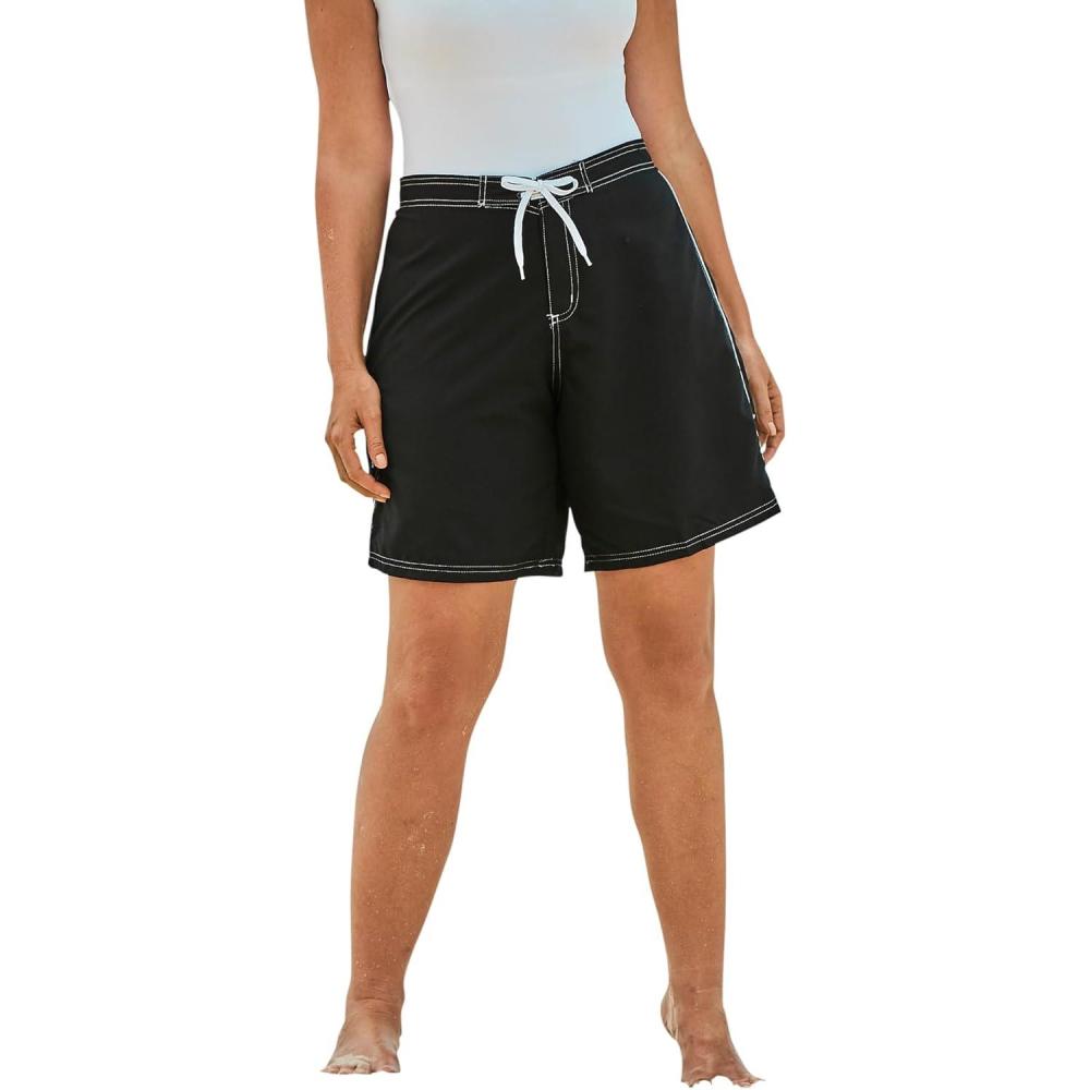 imageSwimsuits For All Womens Long Board Short PlusBlack