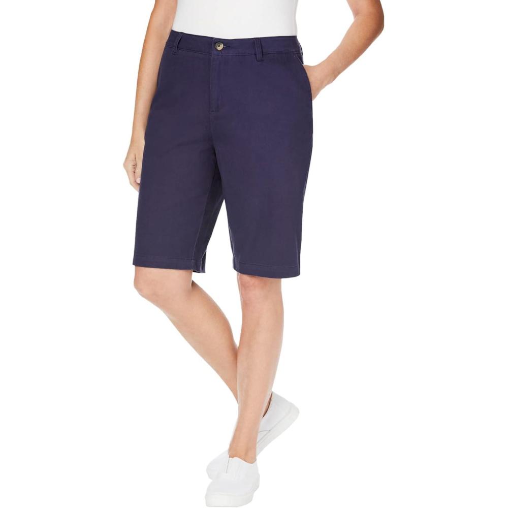 imageWoman Within Plus Size Adjustable Waist Chino ShortNavy