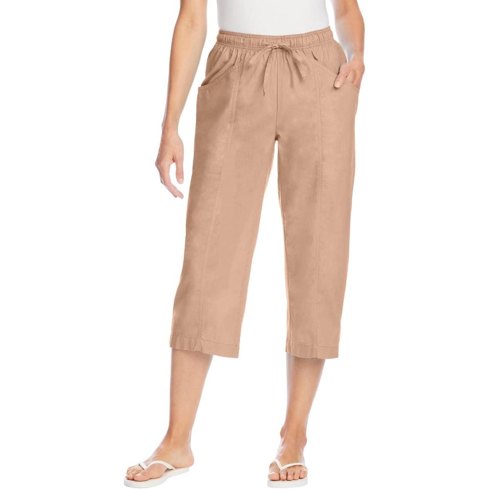 imageWoman Within Plus Size Boardwalk CapriNew Khaki