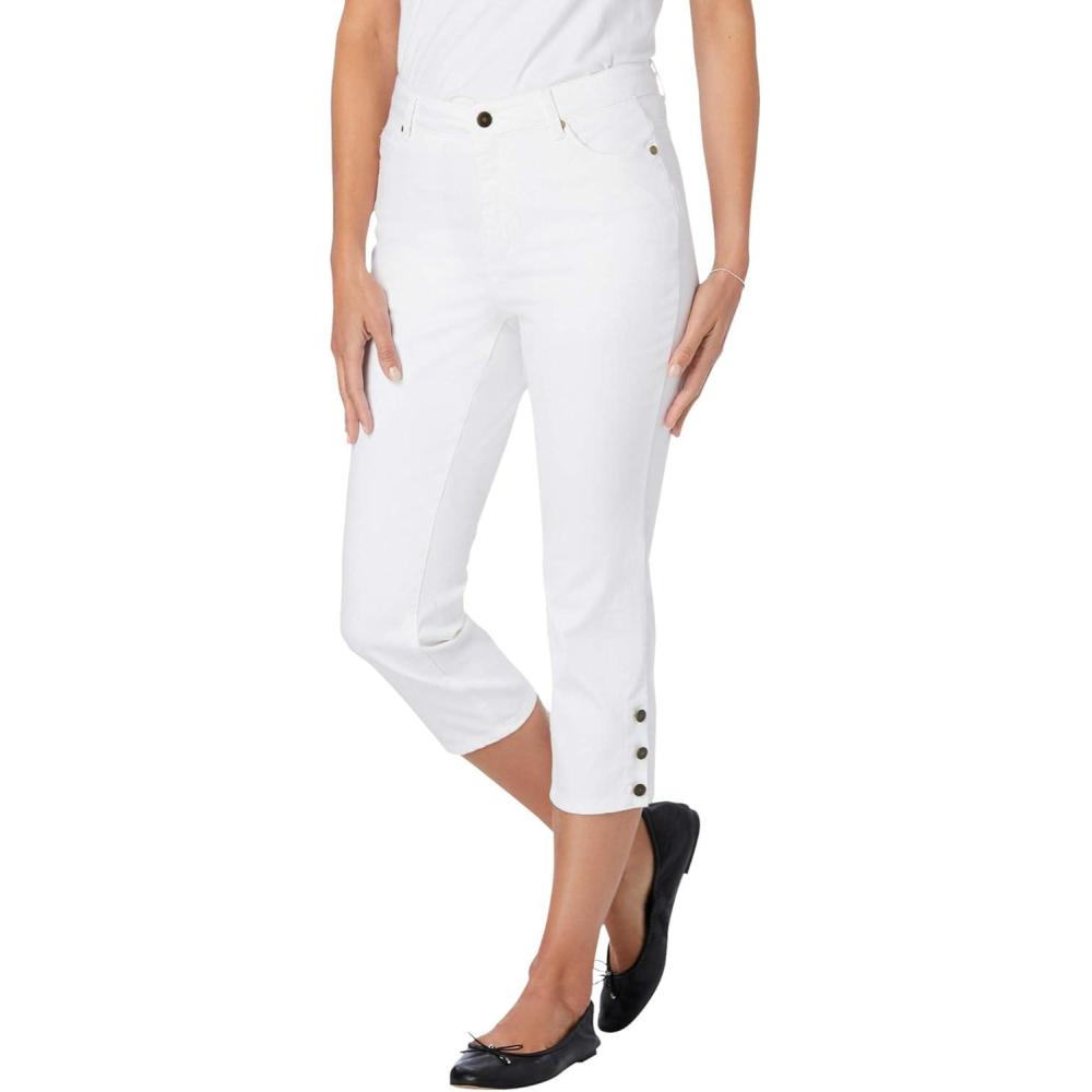 imageWoman Within Plus Size Comfort Stretch Denim CapriWhite