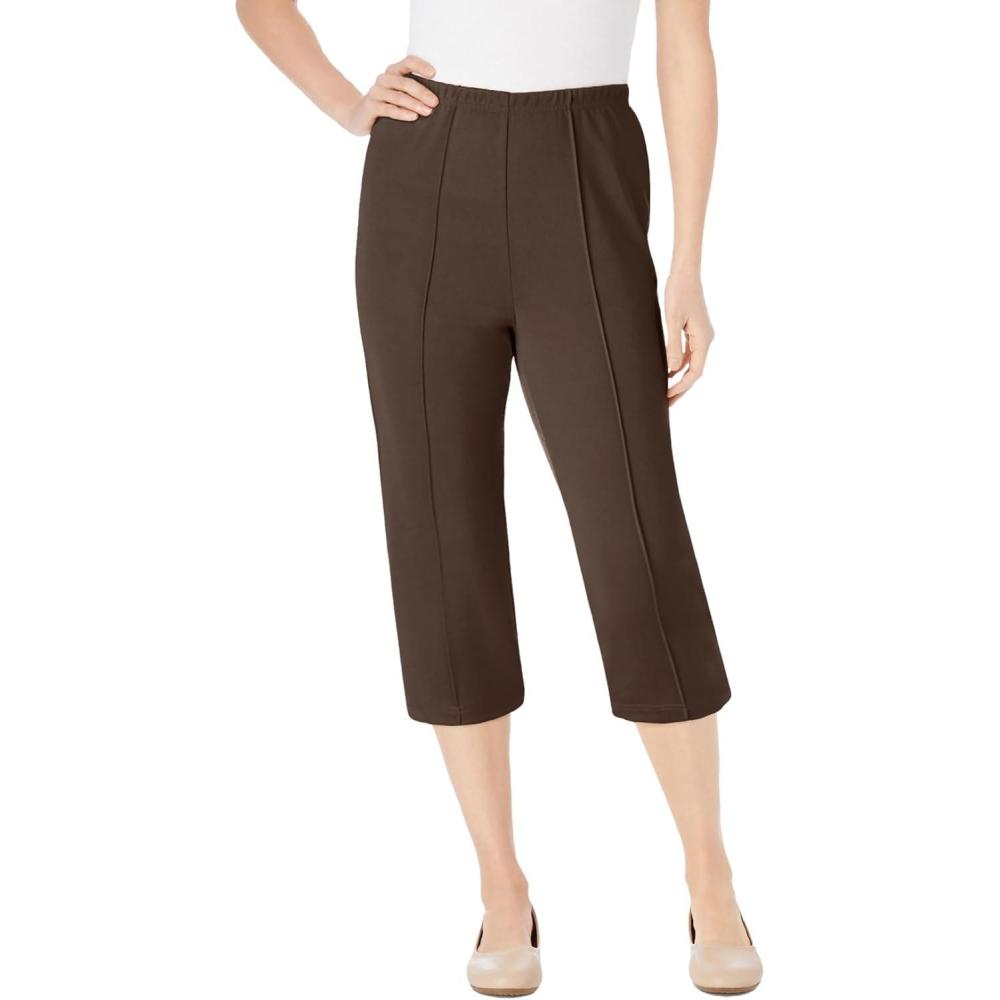 imageWoman Within Plus Size Petite The Soft Knit CapriChocolate