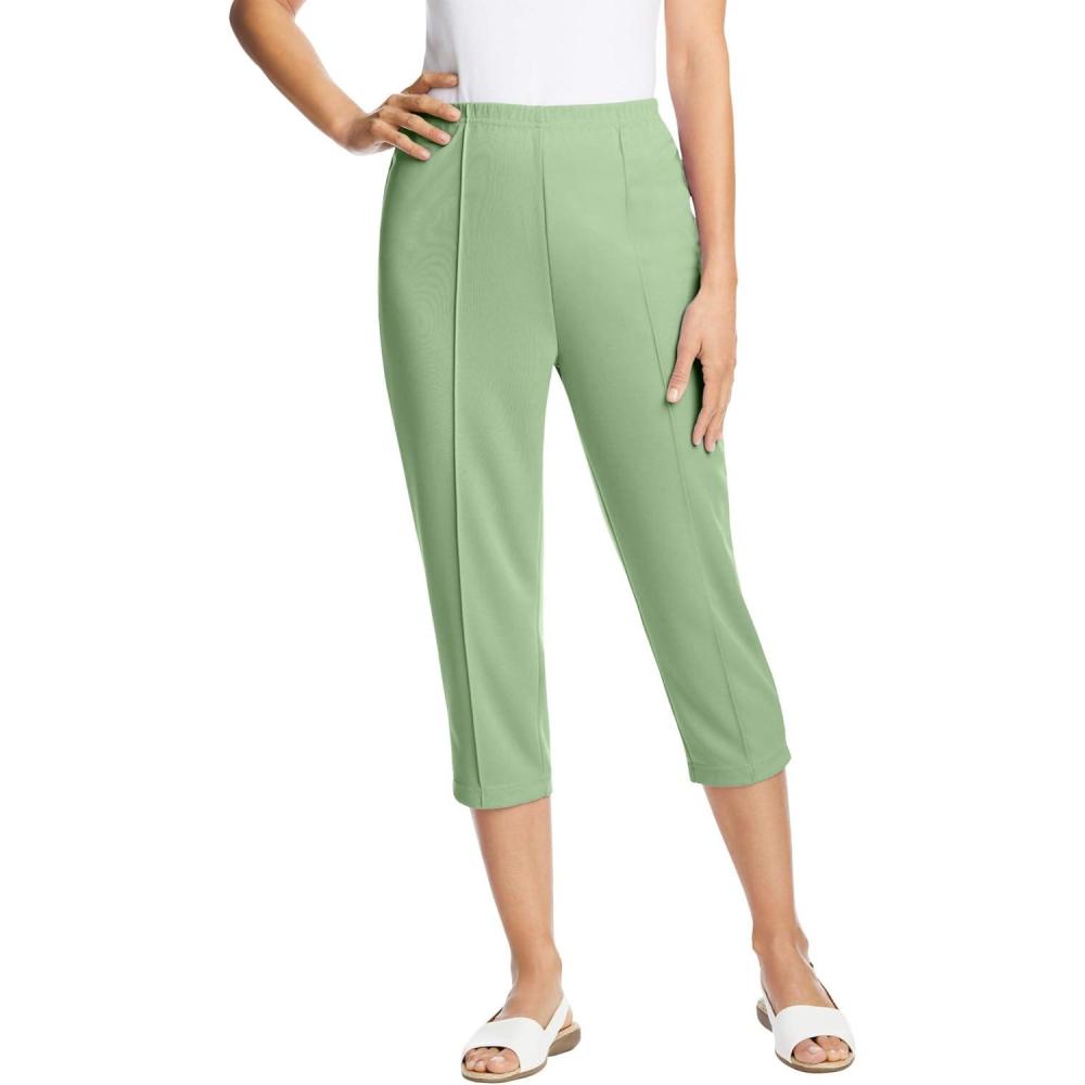 imageWoman Within Plus Size Petite The Soft Knit CapriSage