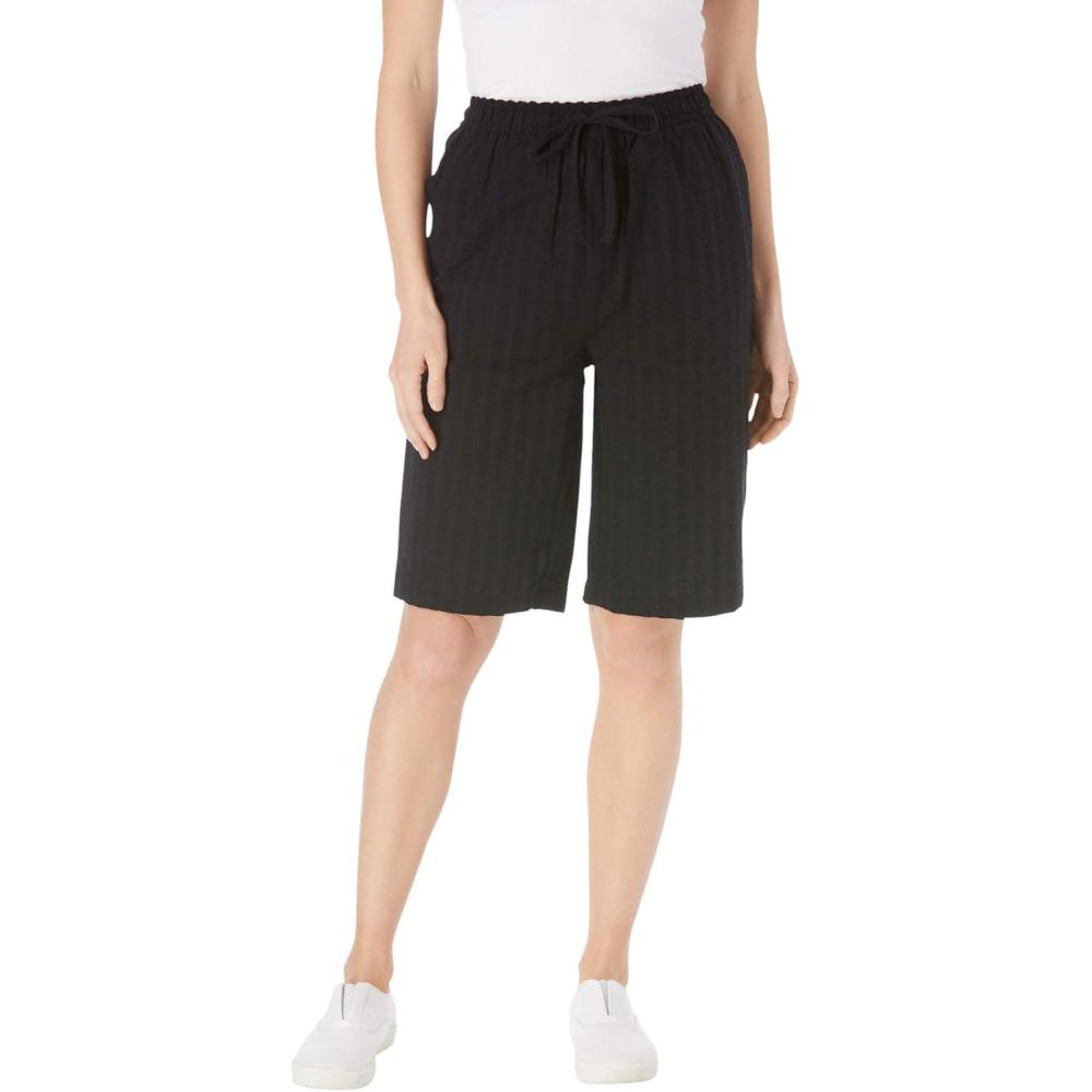 imageWoman Within Plus Size Seersucker ShortBlack