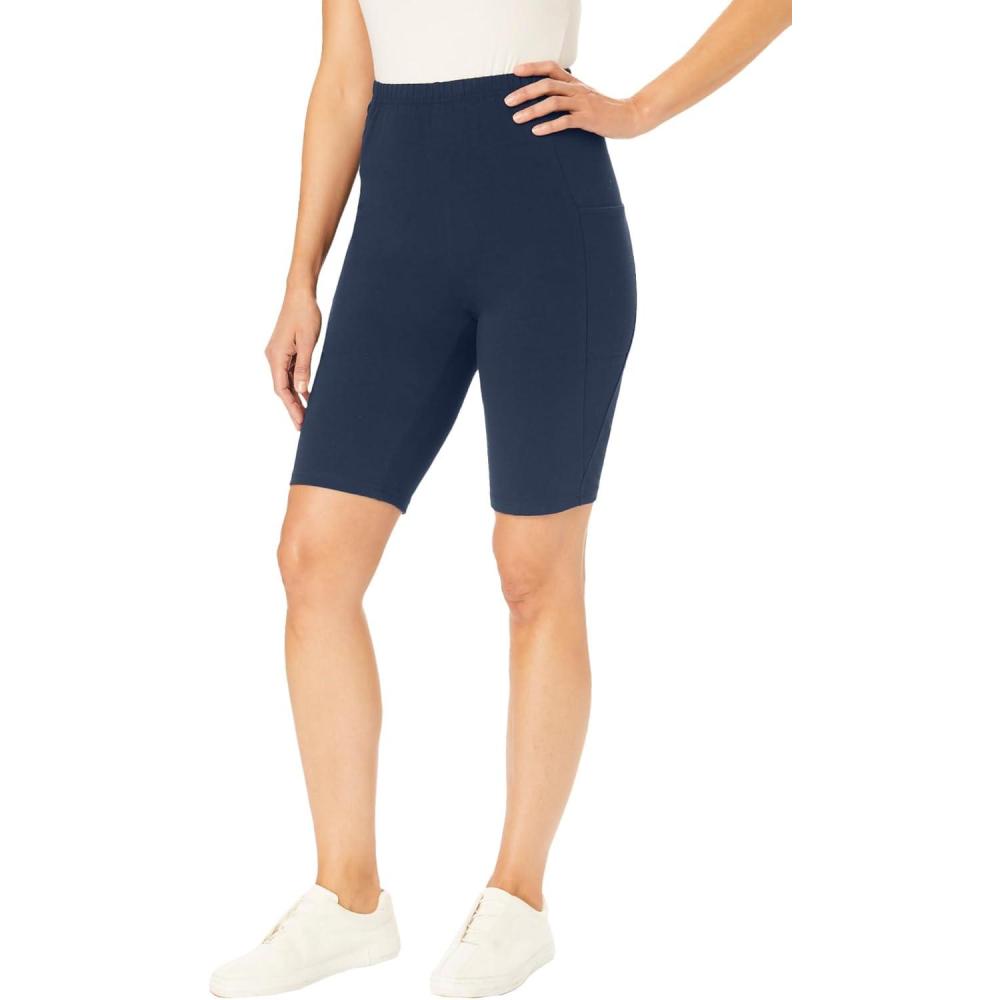 imageWoman Within Plus Size Stretch Cotton Pocket Bike ShortNavy