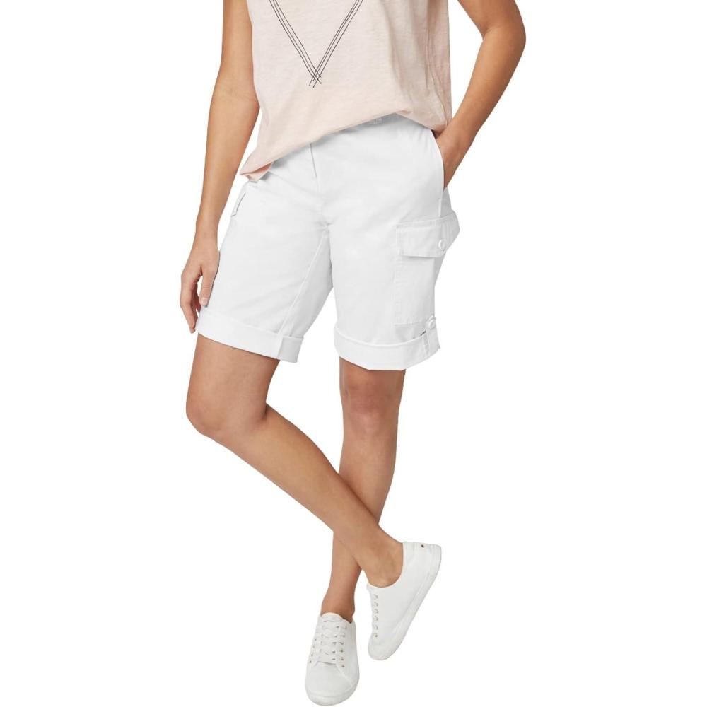 imageellos Plus Size Convertible Cargo ShortsWhite