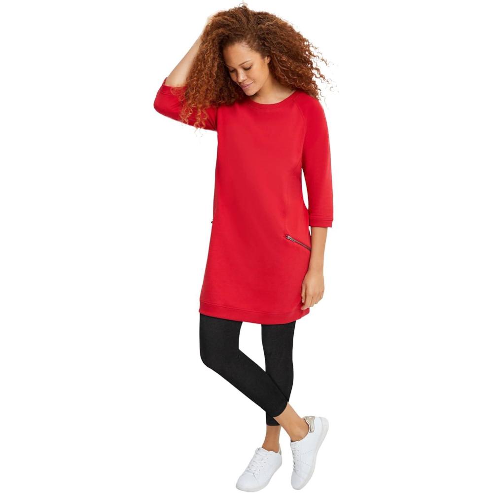 imageellos Plus Size Knit Capri LeggingsHeather Charcoal