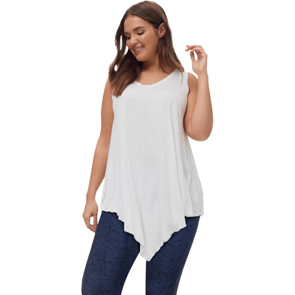 imageellos Plus Size Knit Capri LeggingsNavy Paisley