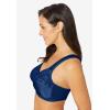 Comfort Choice Women’s Plus Size Easy Enhancer Wireless Bra(Evening Blue)