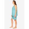 Dreams & Co. Plus Size 2-Piece Short PJ Set(Pale Ocean)