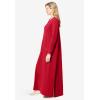 Dreams & Co. Plus Size Long Sherpa Lounger(Classic Red)