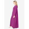 Dreams & Co. Plus Size Long Sherpa Lounger(Rich Magenta)