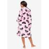 Dreams & Co. Plus Size Plush Hooded Wrap Robe(Light Sky Clouds)