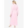 Dreams & Co. Plus Size Plush Wrap Robe(White Stars)