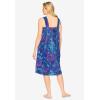 Dreams & Co. Plus Size Print Sleeveless Square Neck Lounger(Evening Blue Tie Dye)