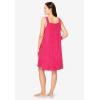 Dreams & Co. Plus Size Sleeveless Terry Lounger(Pink Burst)