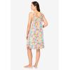 Dreams & Co. Plus Size Sleeveless Terry Lounger(White Multi Floral)
