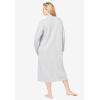 Only Necessities Plus Size Fleece Snap-Front Robe(Pomegranate)