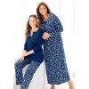 Only Necessities Plus Size Henley PJ Set(Purple Lily Ivory)