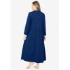 Only Necessities Plus Size Long Snap-Front Knit Lounger(Evening Blue)