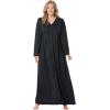 Only Necessities Plus Size Long Snap-Front Knit Lounger(Heather Charcoal)