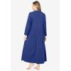 Only Necessities Plus Size Long Snap-Front Knit Lounger(Ultra Blue)
