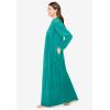 Only Necessities Plus Size Smocked Velour Long Robe(Waterfall)