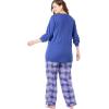 Only Necessities Plus Size Thermal PJ Set(Multi Plaid)