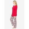 Only Necessities Plus Size Thermal PJ Set(Raspberry Sorbet Plaid)