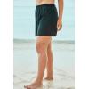 Swim 365 Women’s Plus Size Boxer Swim Short with Built-in Tummy Control Brief(Black)