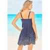 Swim 365 Women’s Plus Size Floral Border Swim Dress(Black Paradise Floral)