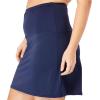 Swim 365 Women’s Plus Size High-Waisted Swim Skirt with Built-in Tummy Control Brief(Navy)