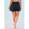 Swim 365 Women’s Plus Size Zip-Pocket Swim Skort(Navy)