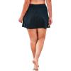 Swim 365 Women’s Plus Size Zip-Pocket Swim Skort(Navy)