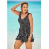 Swimsuits For All Swim 365 Women’s Plus Size Faux-Wrap Swim Dress(Multi Tropical Bouquet)